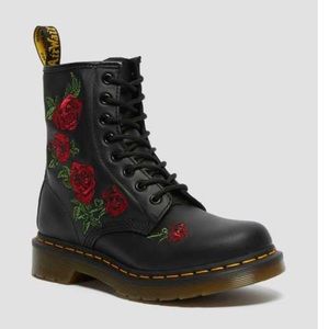 1460 VONDA FLORAL LEATHER LACE UP BOOTS